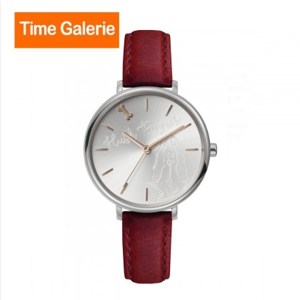 Hush Puppies Orbz HP.3876L.2522 Wine Red Leather Band Women Watch